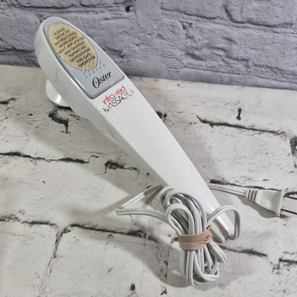 Vintage Oster Infrared Handheld Massager Heated Vibration 120V In White